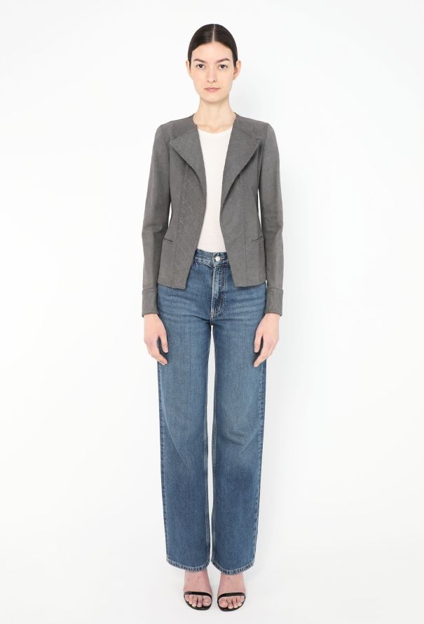 Chanel 2005 Quilted Iridescent Denim Jacket - 3