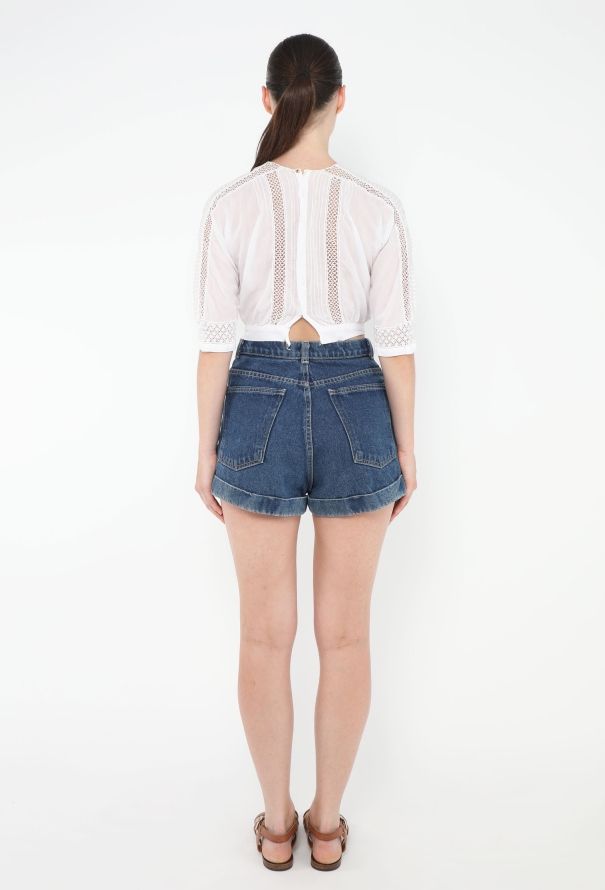 Antique Lace Trim Pintuck Top - 4