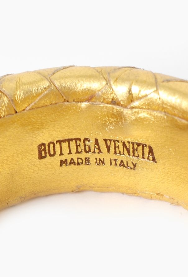 Bottega Veneta 2024 Leather Intrecciato Bangle - 3