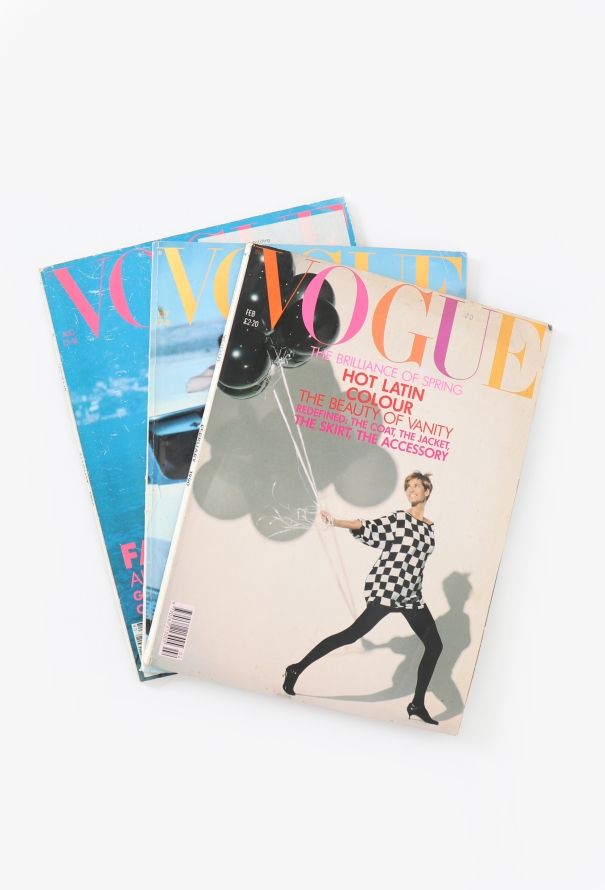 VOGUE UK 1990 Arthur Elgort Issue Trio - 1