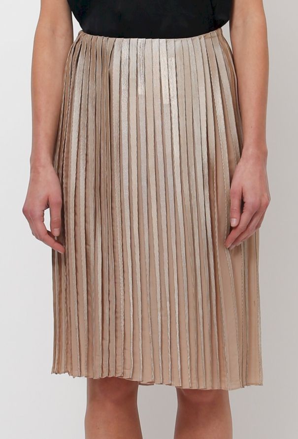 Saint Laurent Iridescent Pleated Skirt - 3