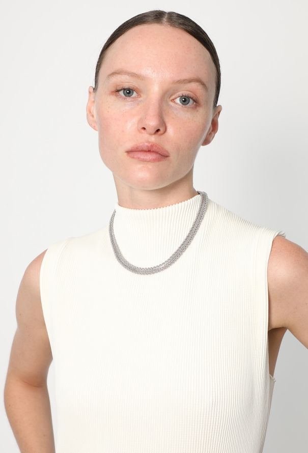 Vintage Fine Jewelry 18k White Gold Choker Necklace - 2