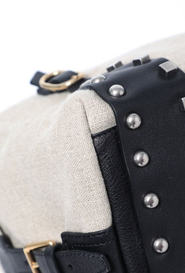 Céline Studded Canvas Boston Bag - 9