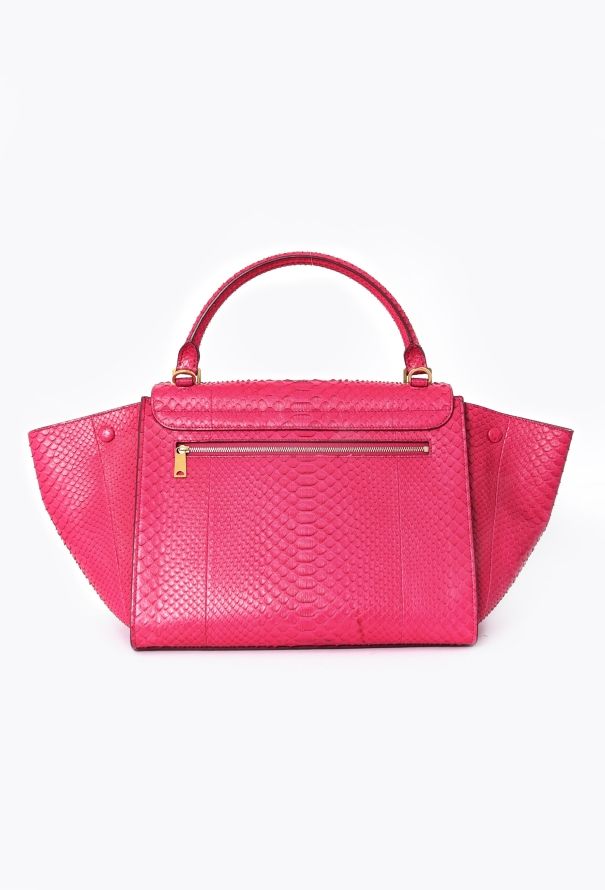 Céline Fuchsia Python Trapeze Bag - 4