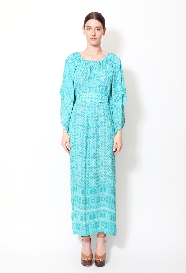 Balmain '70s Belted Crêpe Kaftan - 1