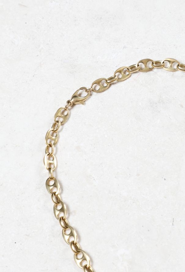 Vintage & Antique 18k Yellow Gold Mesh Chainlink Necklace - 4