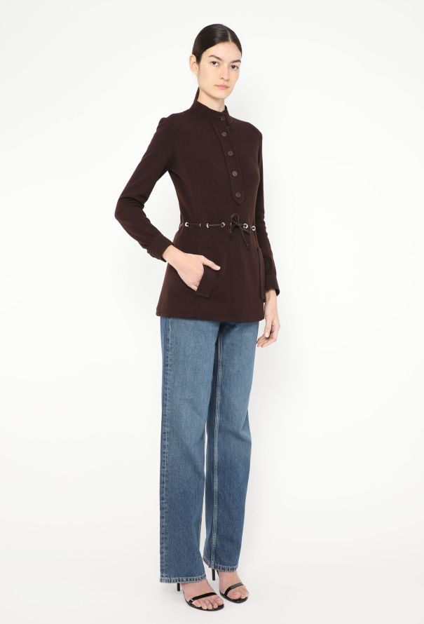 Saint Laurent ICONIC Haute Couture Fall 1968 Eyelet Tunic - 5