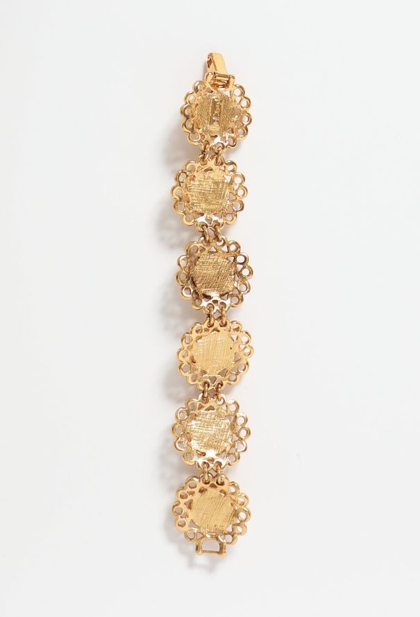 Saint Laurent Vintage Pearl Cabochon Bracelet - 5