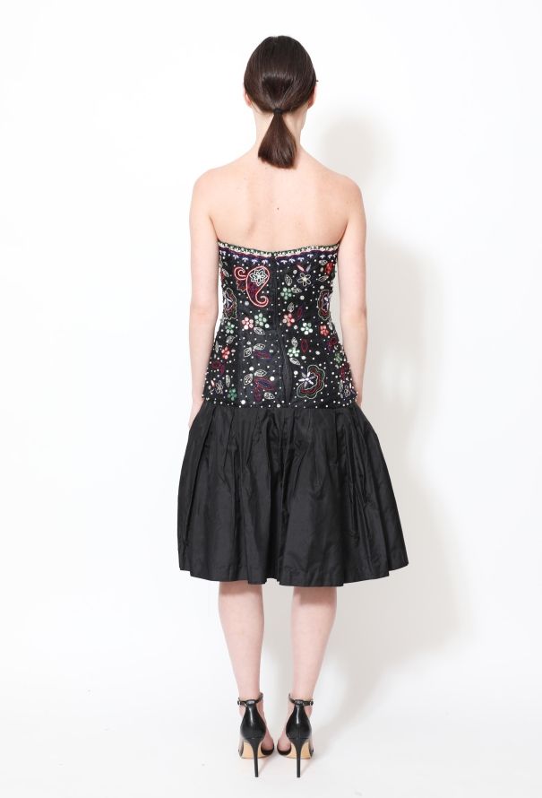 Naeem Khan Embellished Silk Bustier Dress - 3