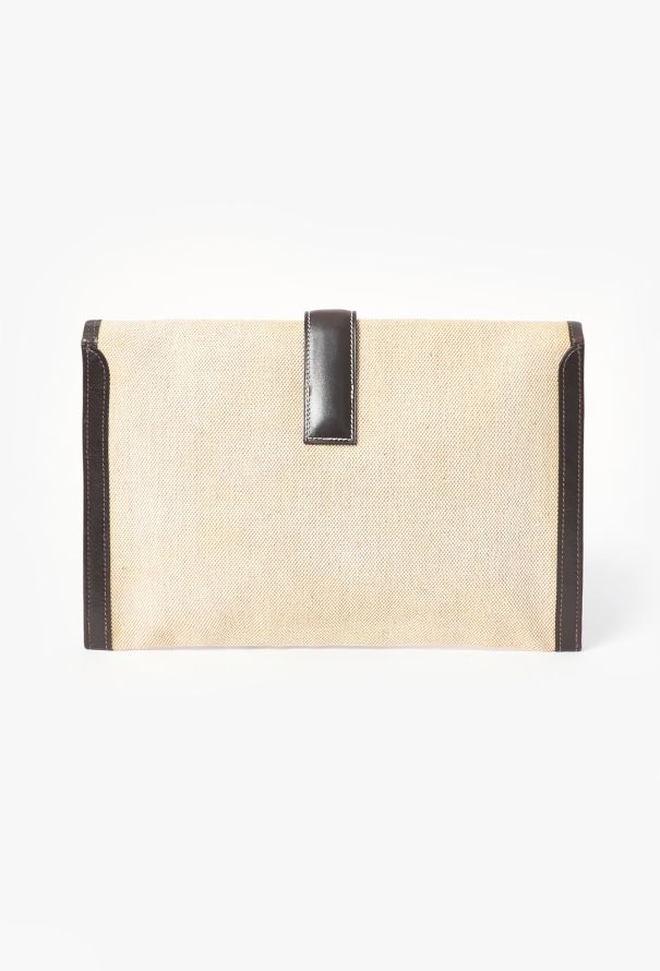 Hermès '70s Toile H & Box Jige Clutch - 6