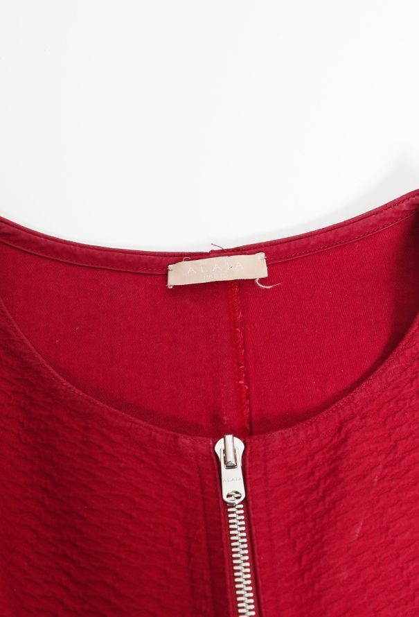 Alaïa Textured Hourglass Zip Dress - 4