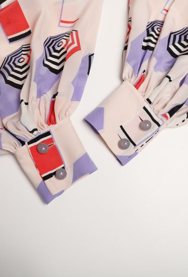 Chanel S/S 2019 Printed Silk Blouse - 8