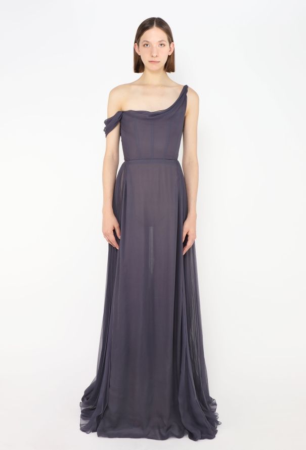 Dior 2025 Chiffon Plissé Bustier Gown - 1