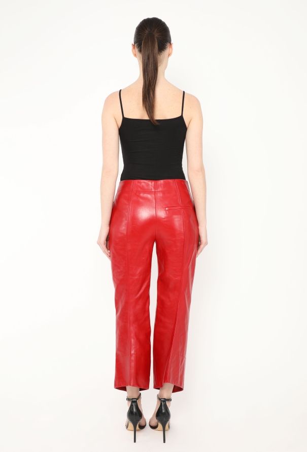 Bottega Veneta F/W 2022 Cropped Leather Trousers - 5