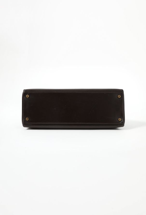 Hermès '70s Brown Box Kelly Retourné 35 - 7