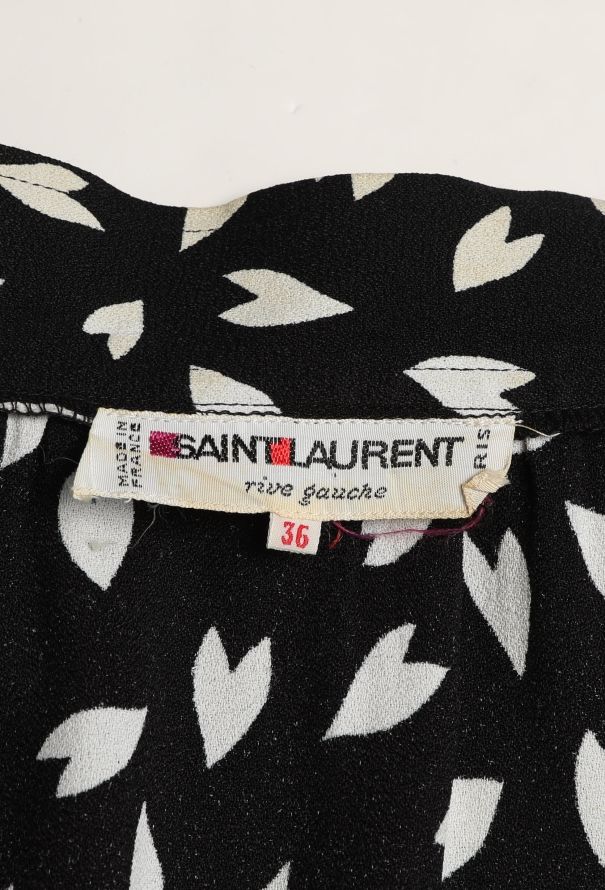 Saint Laurent S/S 1979 Crêpe Heart Print Ensemble - 19