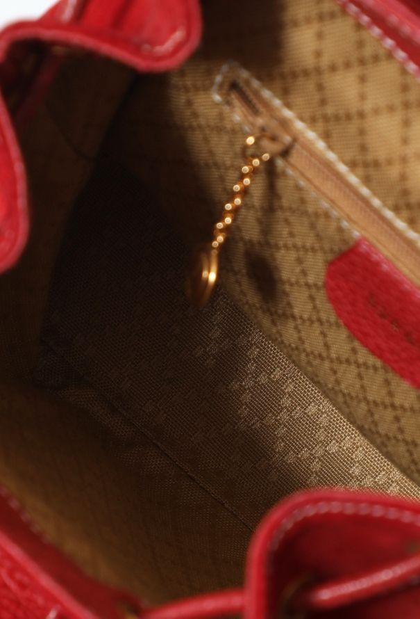 Gucci '90s Suede Bamboo Backpack - 13