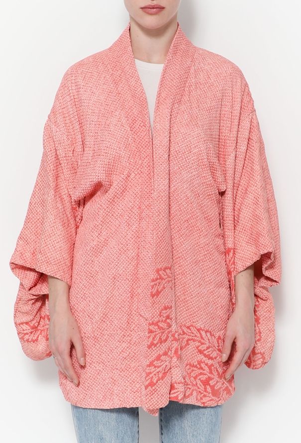 World Treasures Authentic Jacquard Leaf Kimono - 3