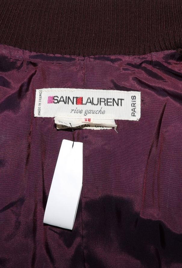 Saint Laurent RARE 1976 Velvet Bomber Jacket Ensemble - 7