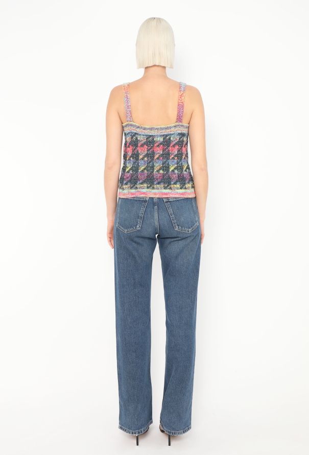 Chanel Pre-Fall 2020 Houndstooth Knit Top - 4