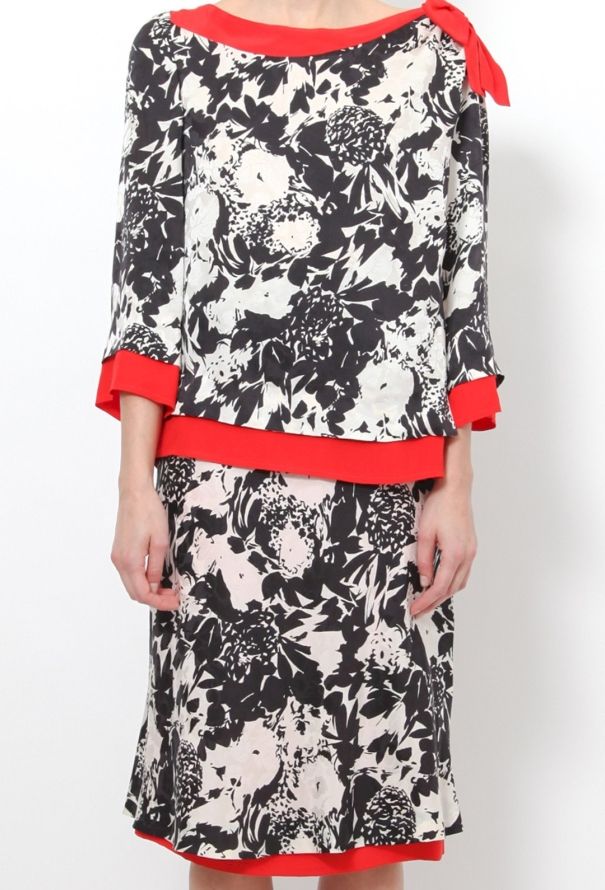 Exquisite Vintage Jean Patou '80s Floral Silk Ensemble - 6