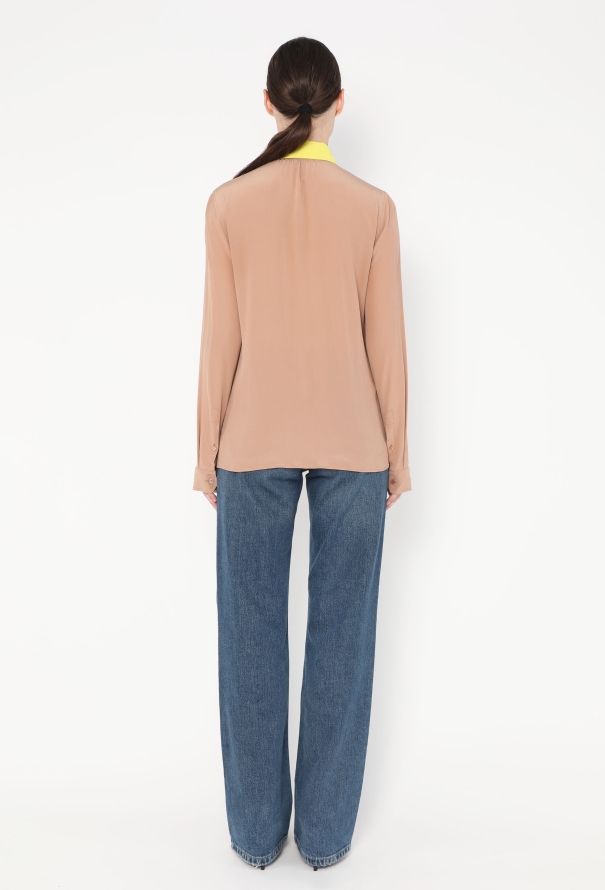 Gucci Resort 2012 Bicolor Silk Blouse - 5