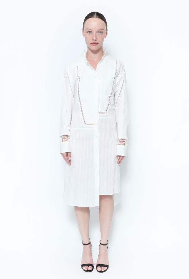 Loewe Asymmetrical Poplin Shirt Dress - 1