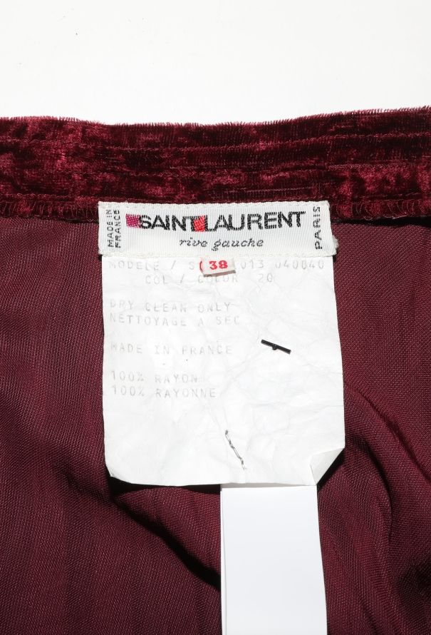 Saint Laurent F/W 1979 Crushed Velvet Skirt - 6