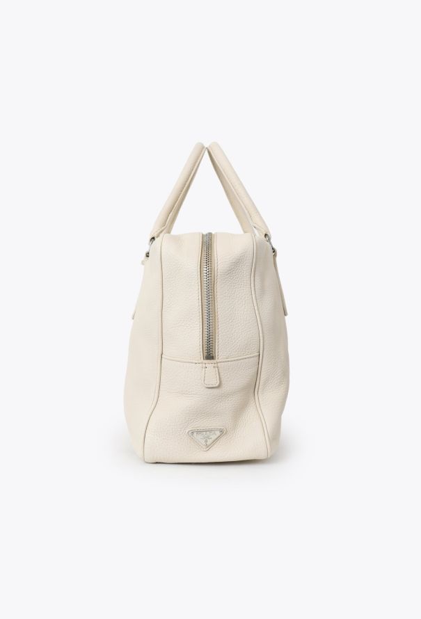 Prada Large White Calfskin Bag - 5