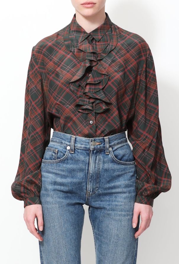 Ruffled Tricolor Blouse - 2