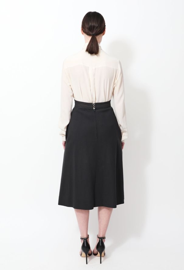 Exquisite Vintage John Bates '70s High-Waisted Panel Skirt - 4