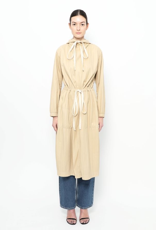 Céline 2016 Leather Drawstring Coat - 2