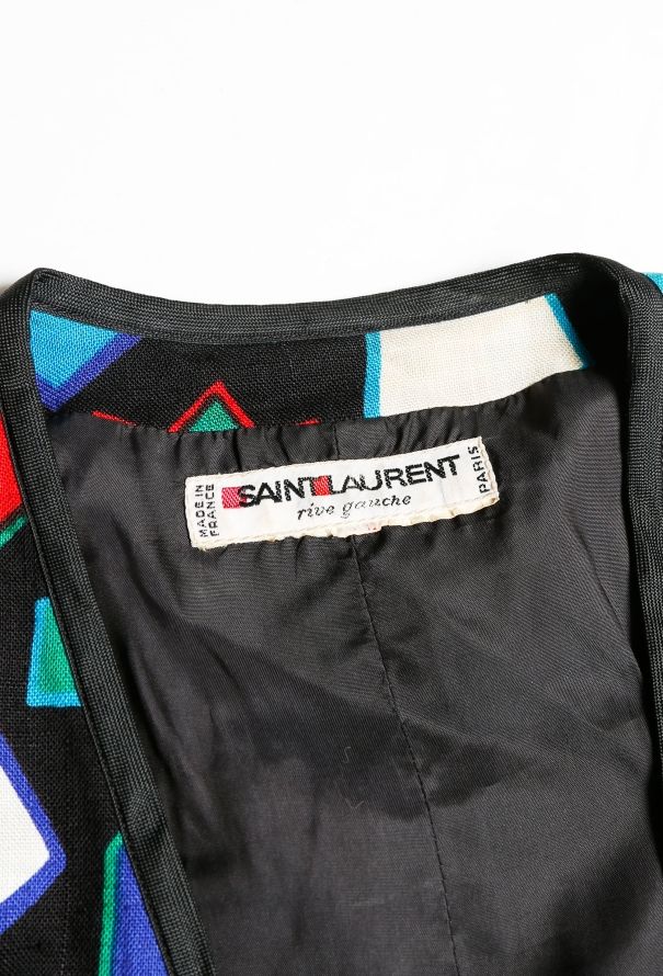 Saint Laurent COLLECTOR S/S 1983 Abstract 'Matisse' Top - 6