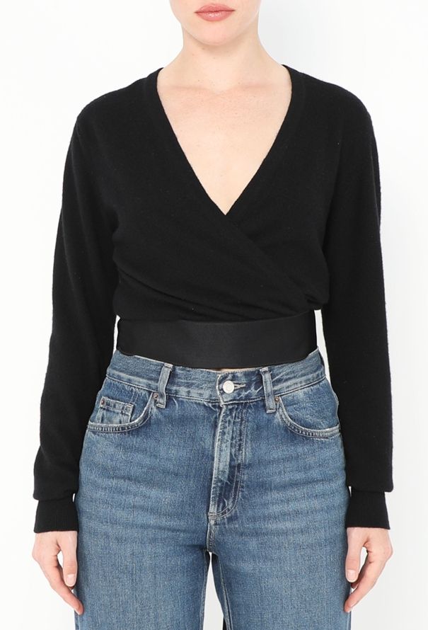 Chanel Vintage Cashmere Wrap Sweater - 1