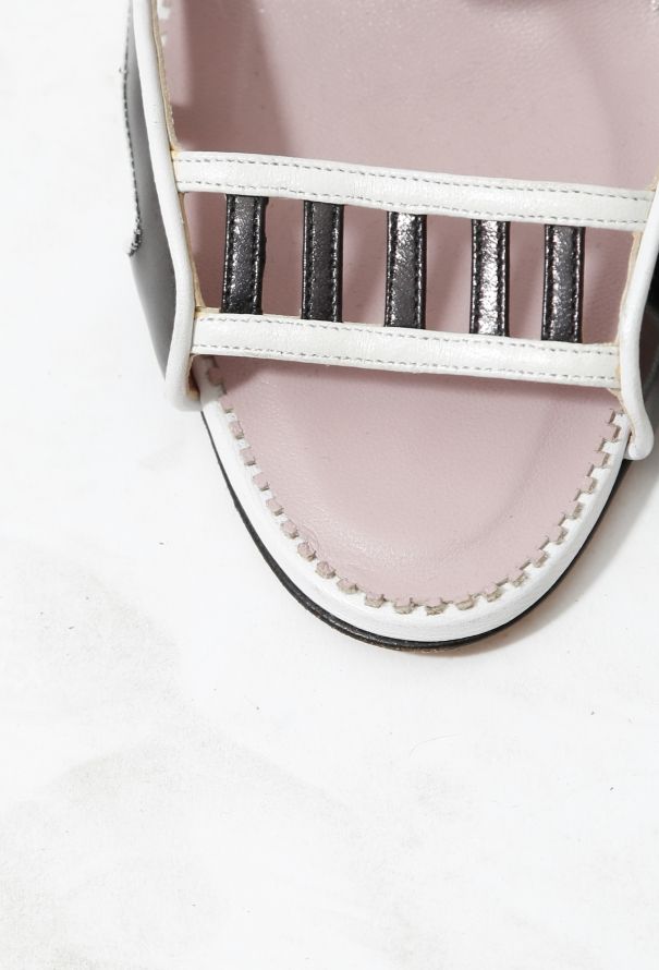 Manolo Blahnik Cut-Out Leather Sandals - 9