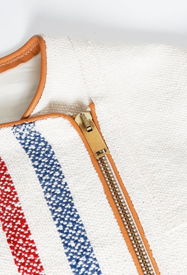 Céline Belted Linen Zip Jacket - 7