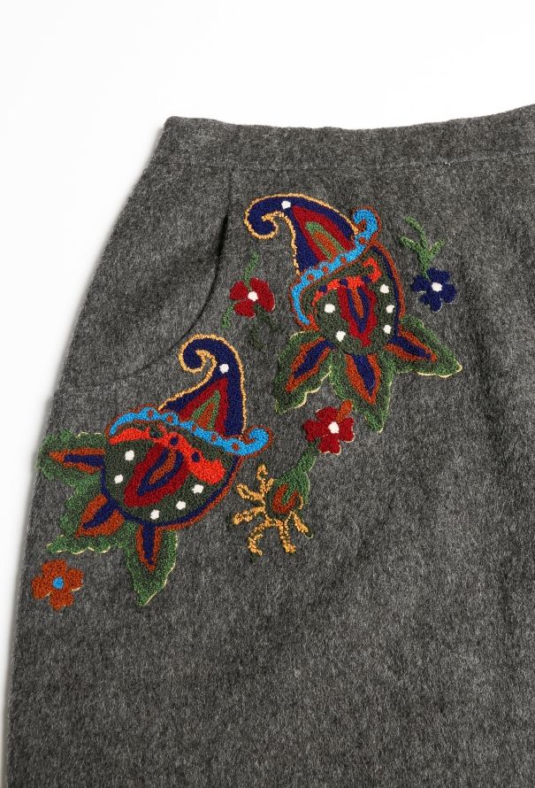 Bohemian Hand Embroidered Skirt - 5