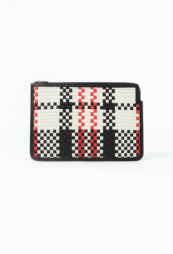 Céline Tricolor Woven Clutch - 1