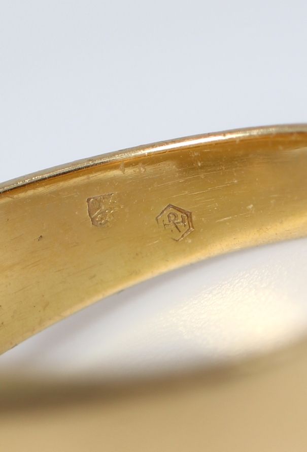 Vintage Fine Jewelry 18k Gold, Diamond & Citrine Ring - 6