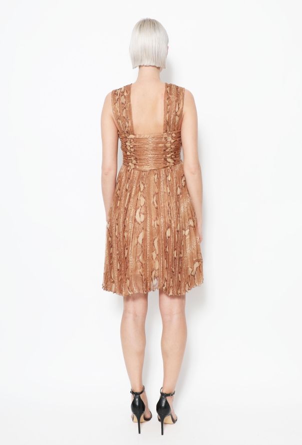 Christian Dior Galliano's Python Print Chiffon Dress - 3