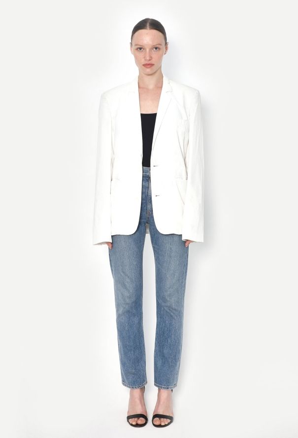 Raf Simons S/S 2008 Cinched Cotton Blazer - 5