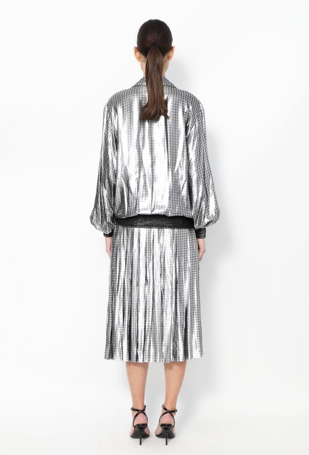 Christian Dior Vintage Metallic Houndstooth Ensemble - 7