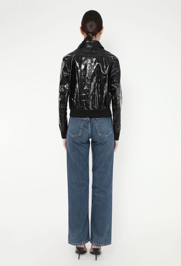 Céline 2023 Patent Embossed Bomber Jacket - 6