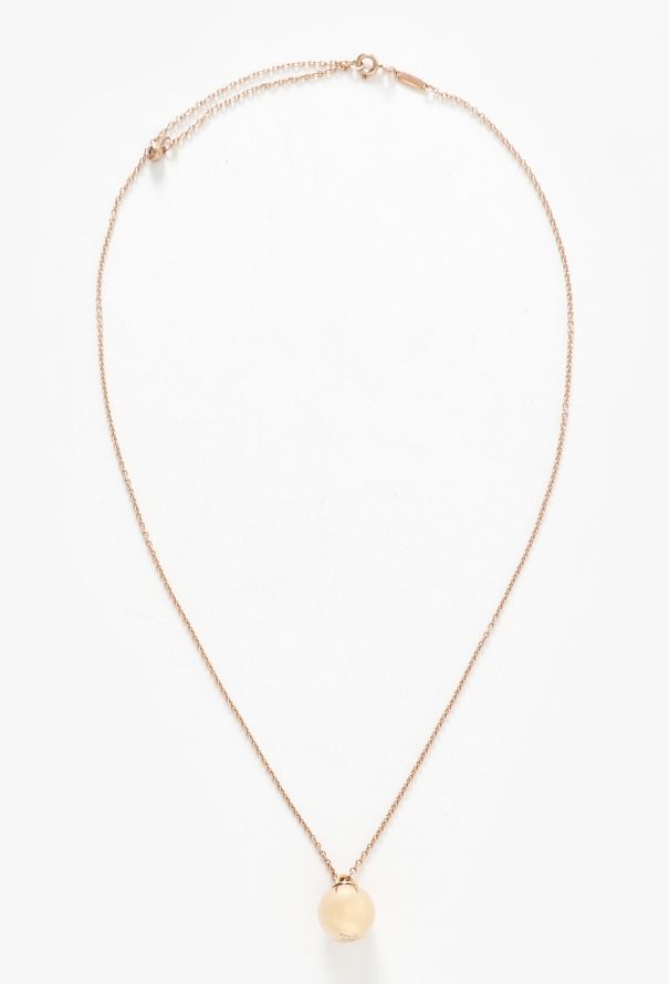 Tiffany & Co 18k Rose Gold Ball Pendant Necklace - 1