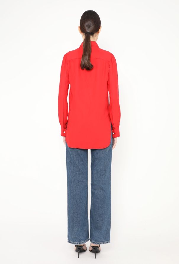 Céline 2015 Stitched Silk Blouse - 4
