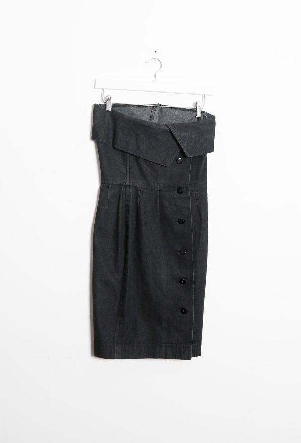 Saint Laurent 70s Denim Bustier Dress - 7