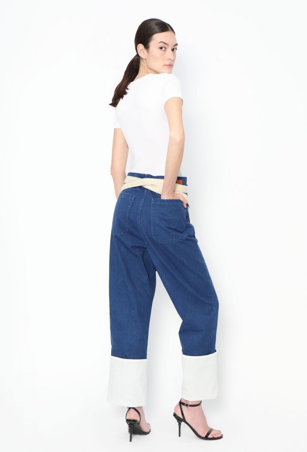 Loewe F/W 2017 Belted Wrap Jeans - 4