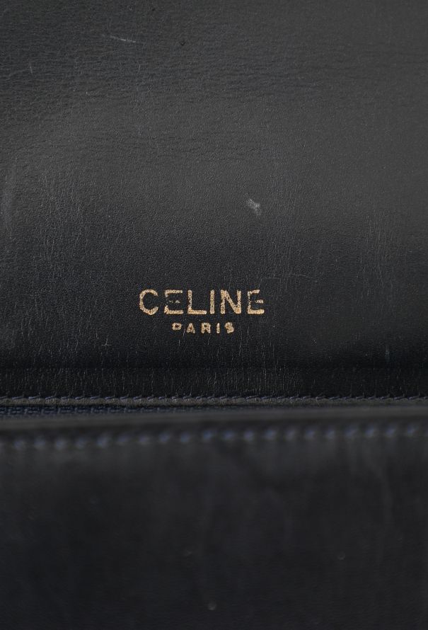 Céline Vintage Navy Crécy Shoulder Bag - 11