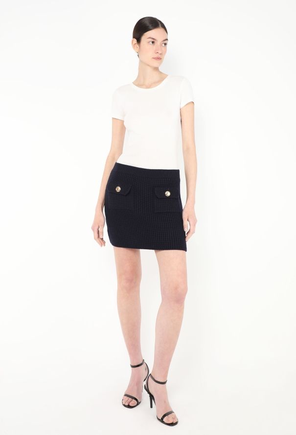 Miu Miu 2024 Ribbed Mini Skirt - 1