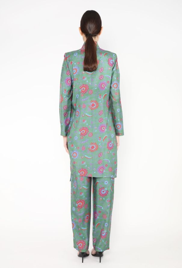 Saint Laurent F/W 1996 Silk Tunic Ensemble - 6